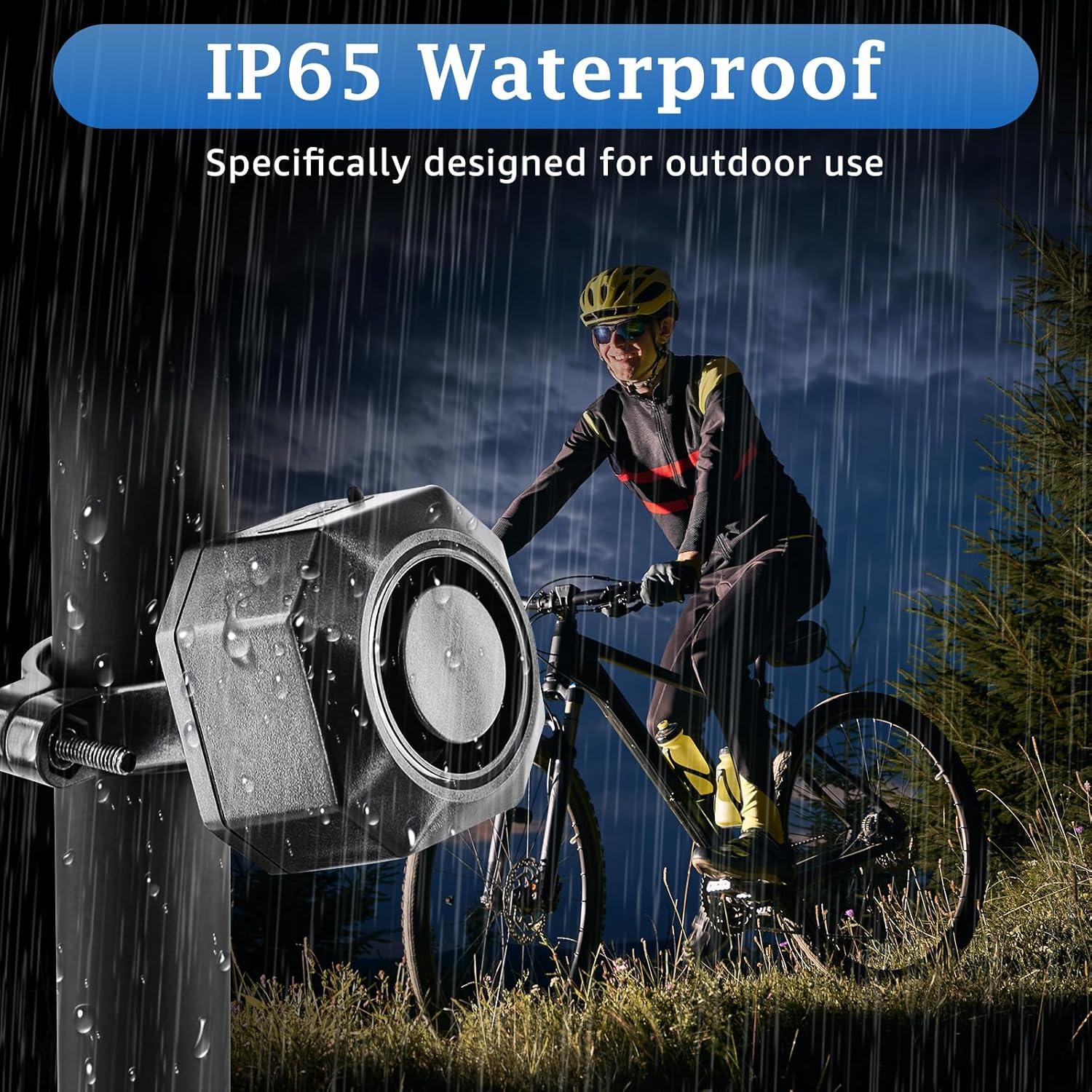 Alarma de Bicicleta NineLeaf Recargable USB 110dB IP65 Inalámbrica