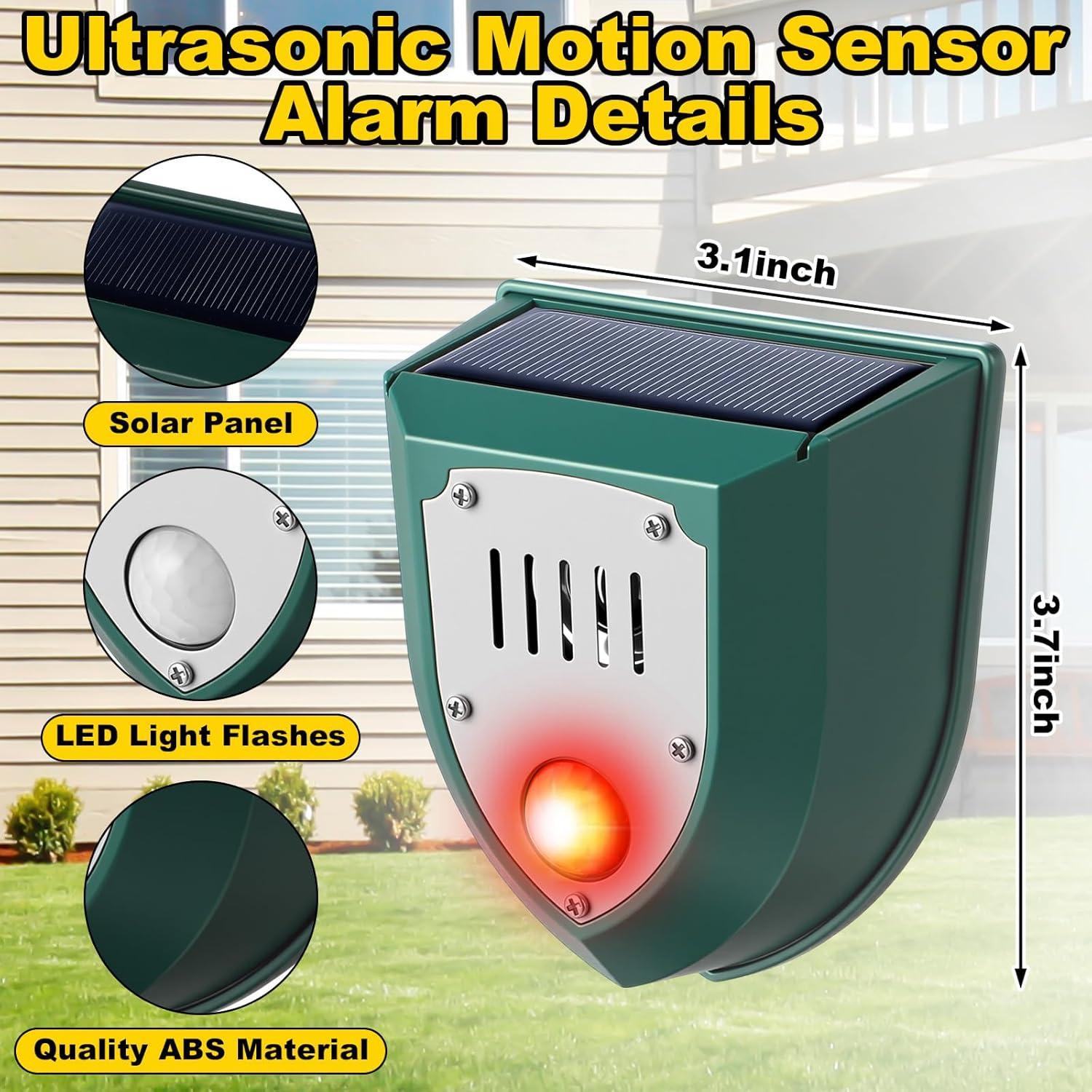 Qualirey 6 Alarmas de Movimiento Solar 129dB para Exterior