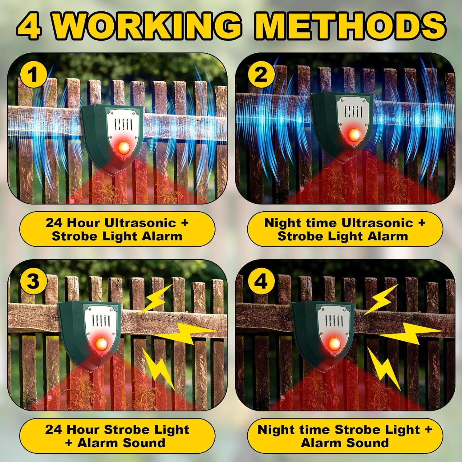 Qualirey 6 Alarmas de Movimiento Solar 129dB para Exterior