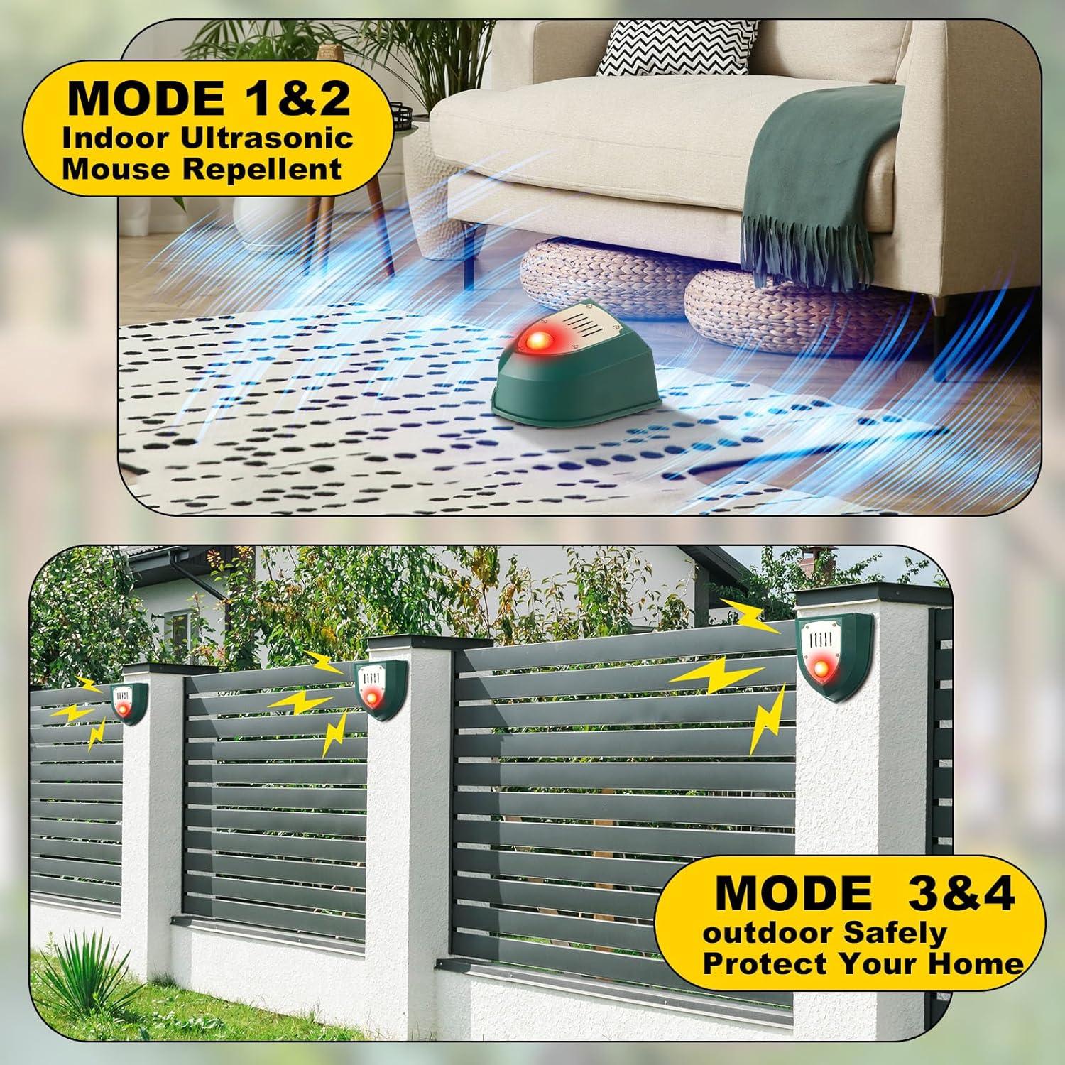 Qualirey 6 Alarmas de Movimiento Solar 129dB para Exterior