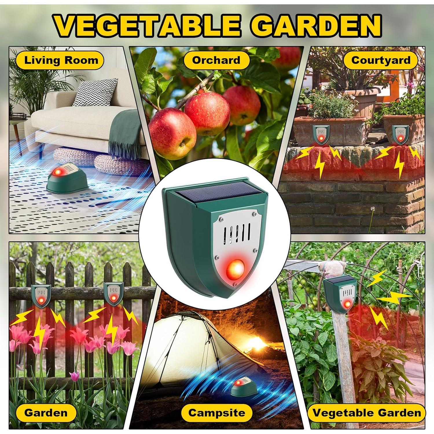 Qualirey 6 Alarmas de Movimiento Solar 129dB para Exterior