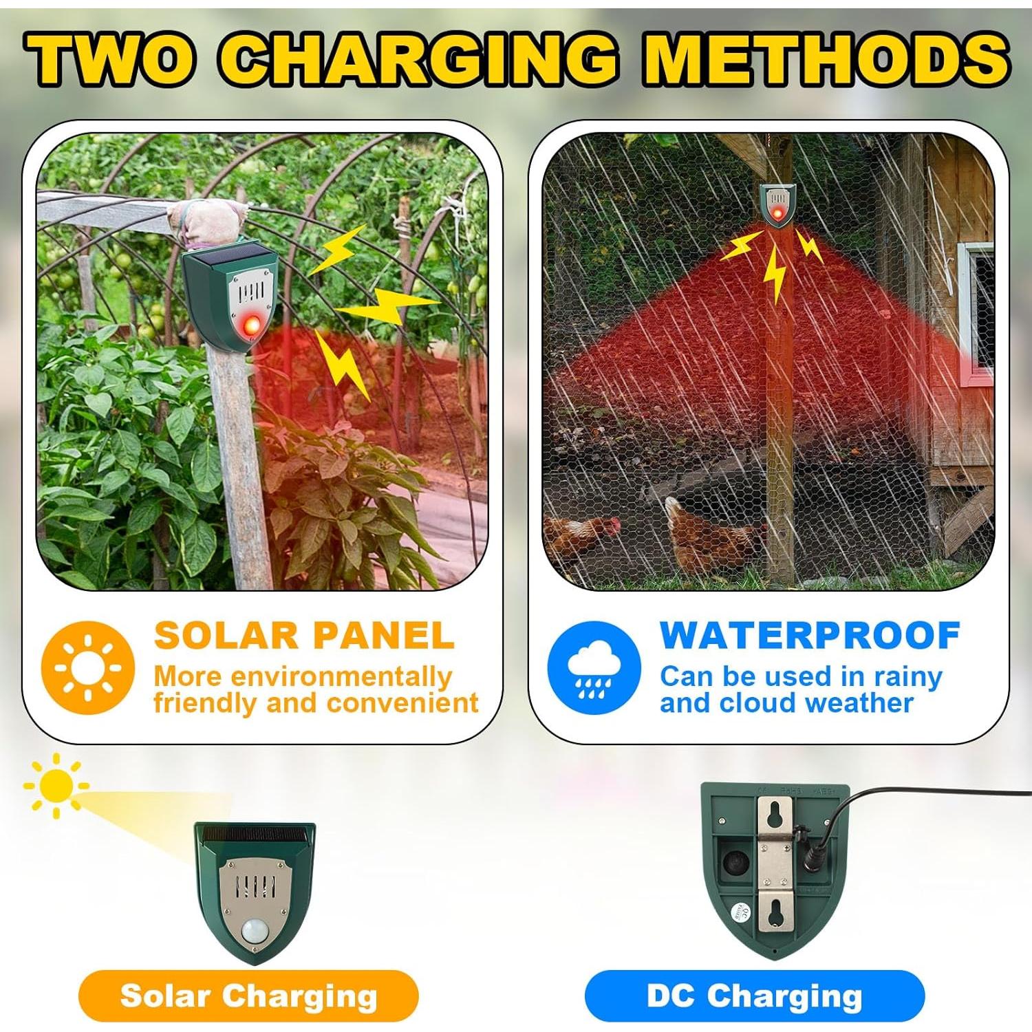 Qualirey 6 Alarmas de Movimiento Solar 129dB para Exterior