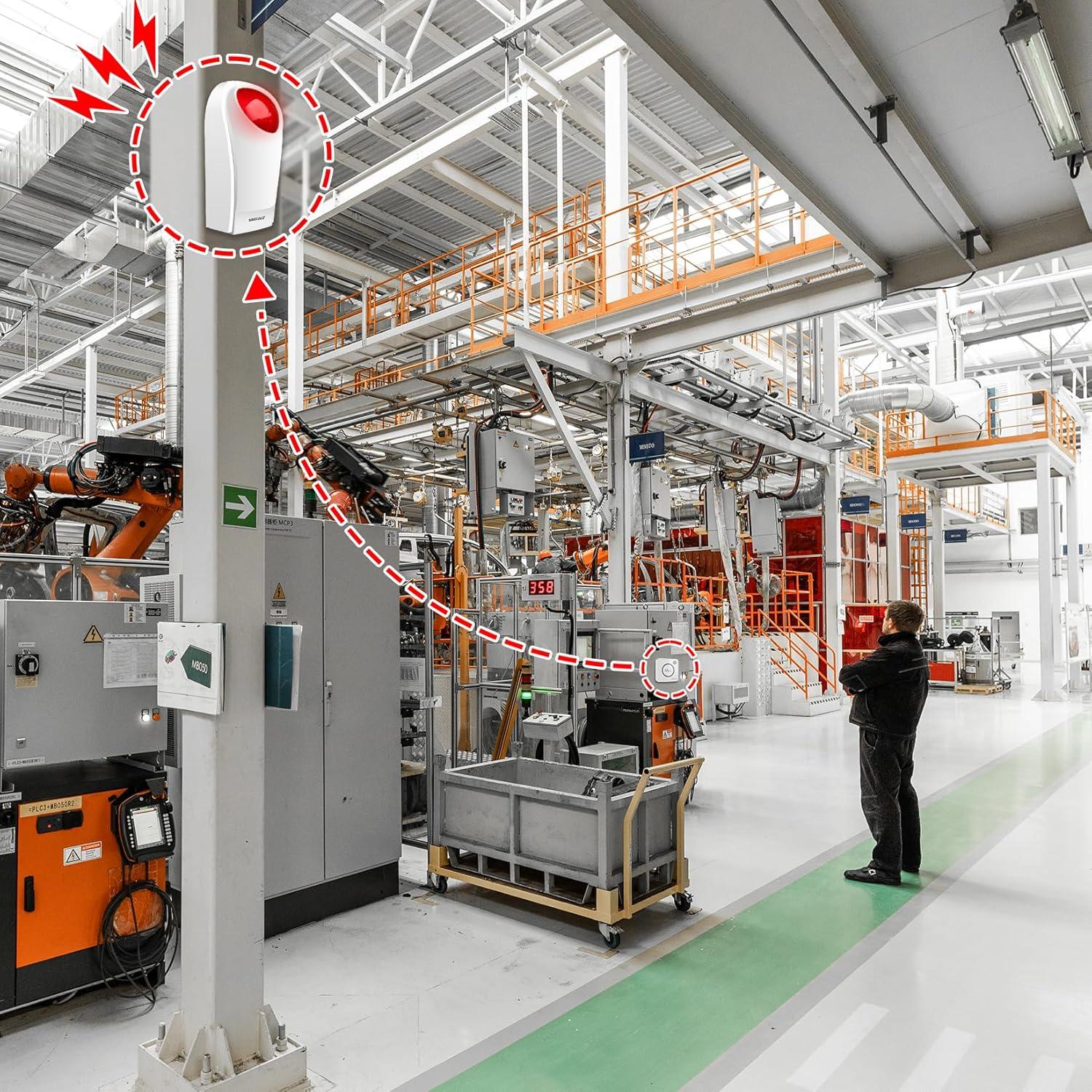 Sistema de Alarma de Pánico SINGCALL con 2 Sirenas y 4 Botones