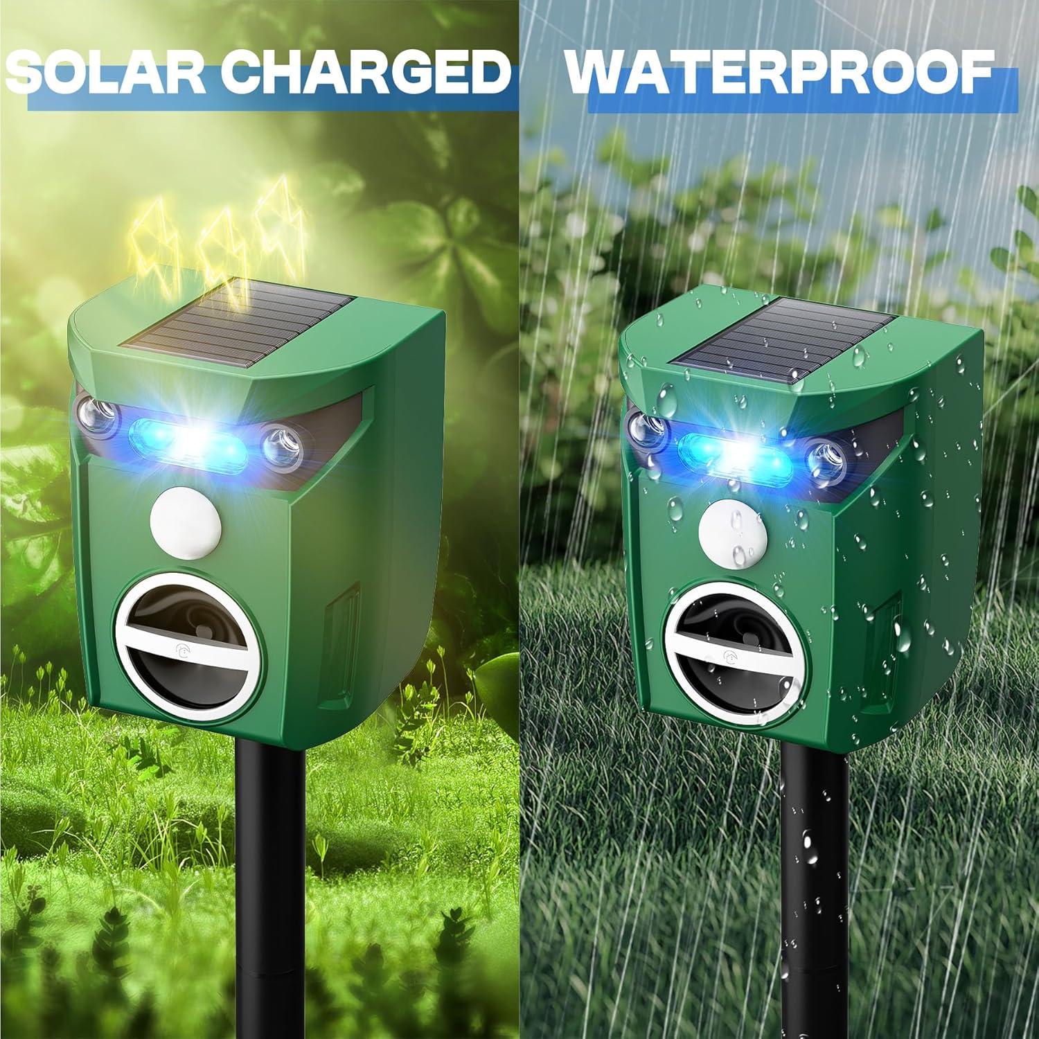 Repelente de Animales Solar VISSON TEC 2 Paquetes Ultrasonido