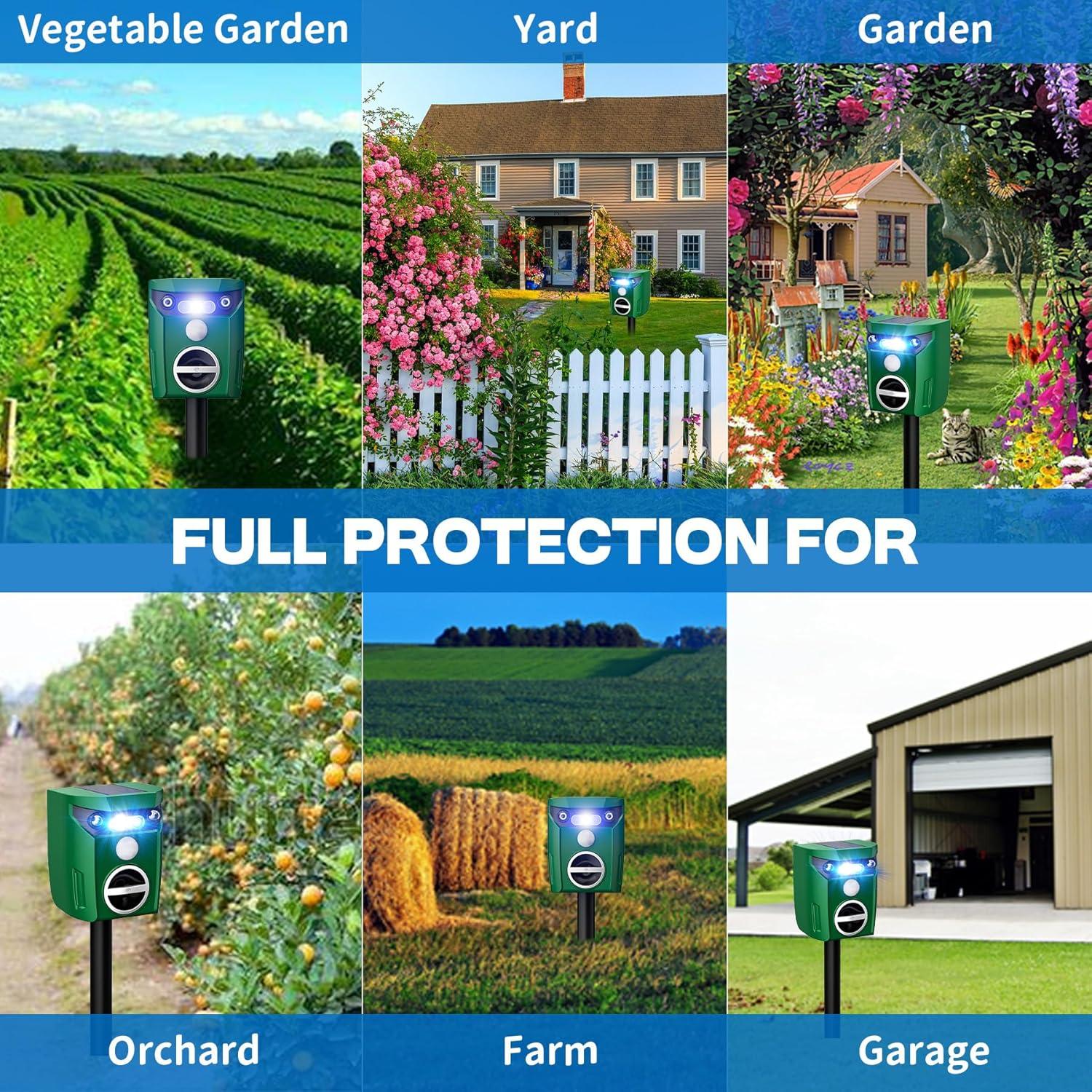 Repelente de Animales Solar VISSON TEC 2 Paquetes Ultrasonido