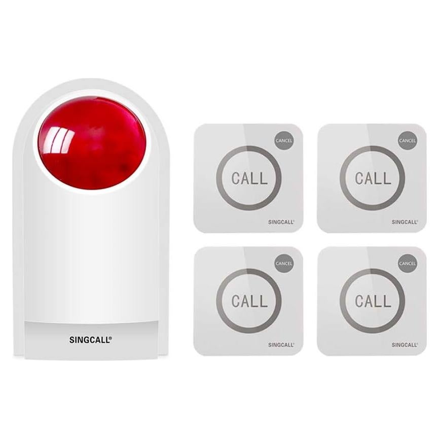 Sistema de Alarma Inalámbrico SINGCALL con Sirena 120dB y 4 Botones