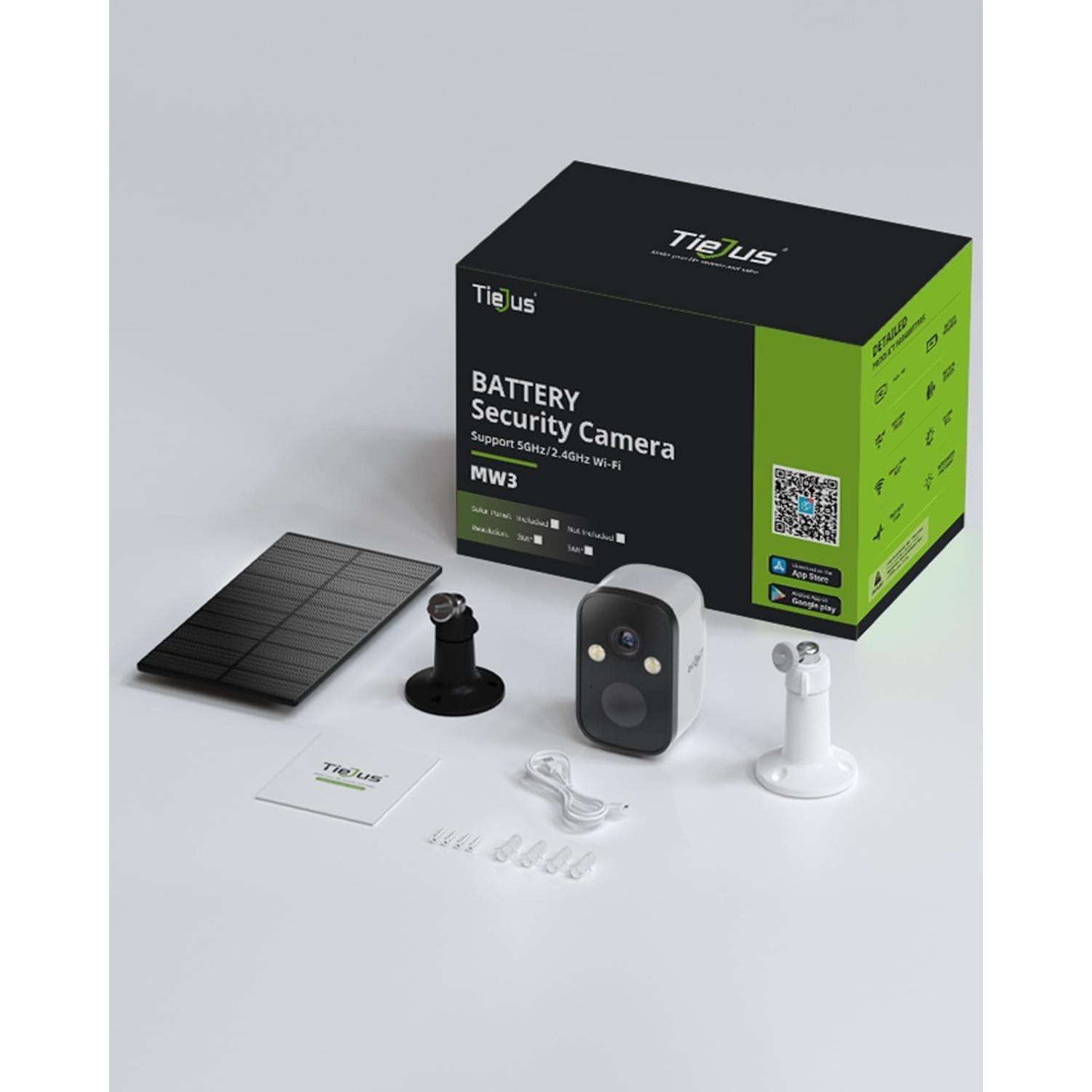 Cámara de Seguridad Solar Inalámbrica TIEJUS 2K IP66 con Alexa