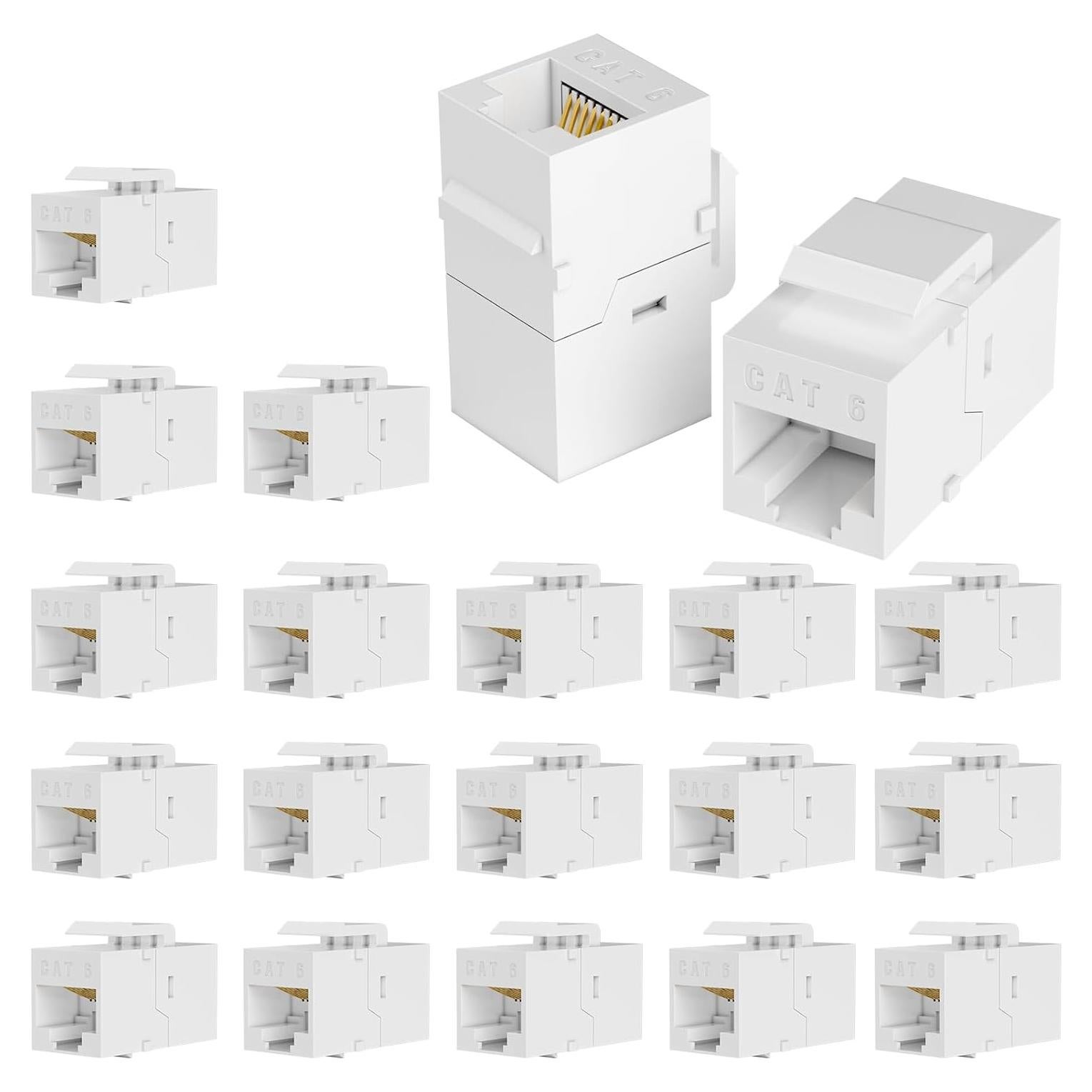 Acoplador RJ45 Cat6 UTP VANDESAIL 20-Pack Hembra a Hembra