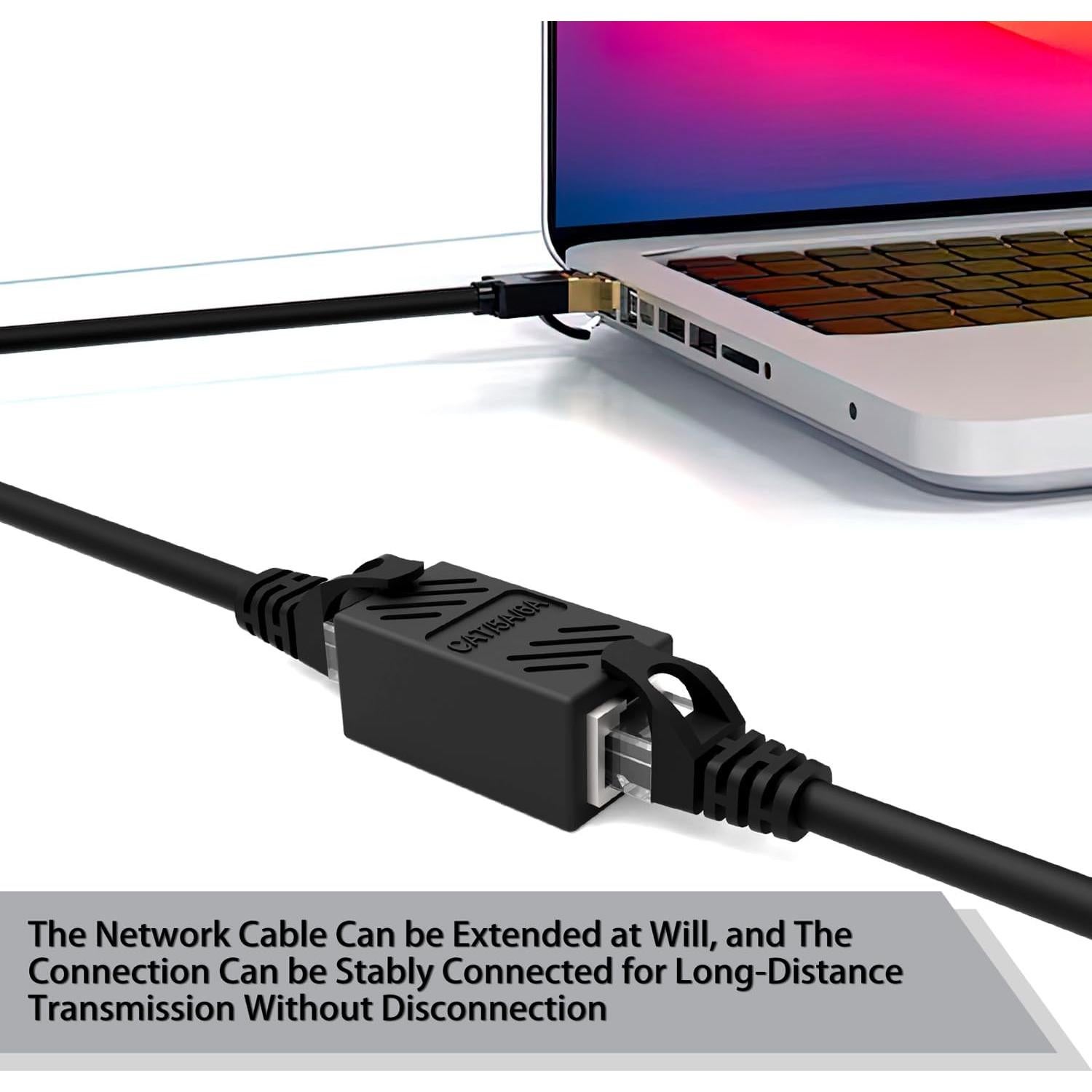 Conector Extensor RJ45 Cat6 Qreikuw Hembra a Hembra 2 Unidades