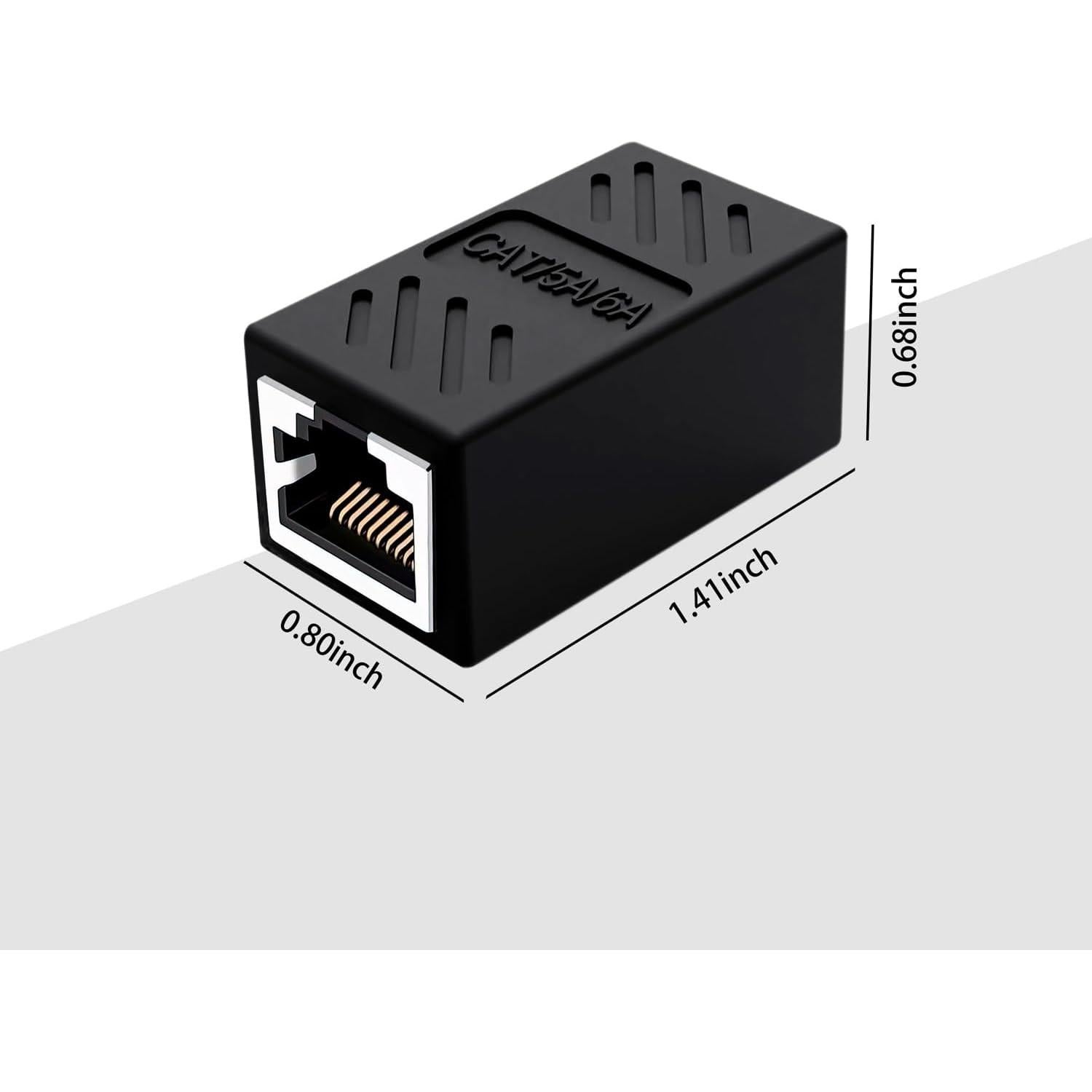 Conector Extensor RJ45 Cat6 Qreikuw Hembra a Hembra 2 Unidades