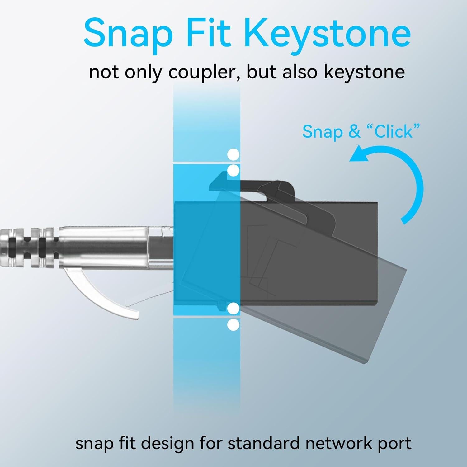 Acoplador Keystone RJ45 Cat6 Hembra a Hembra - 24 Unidades