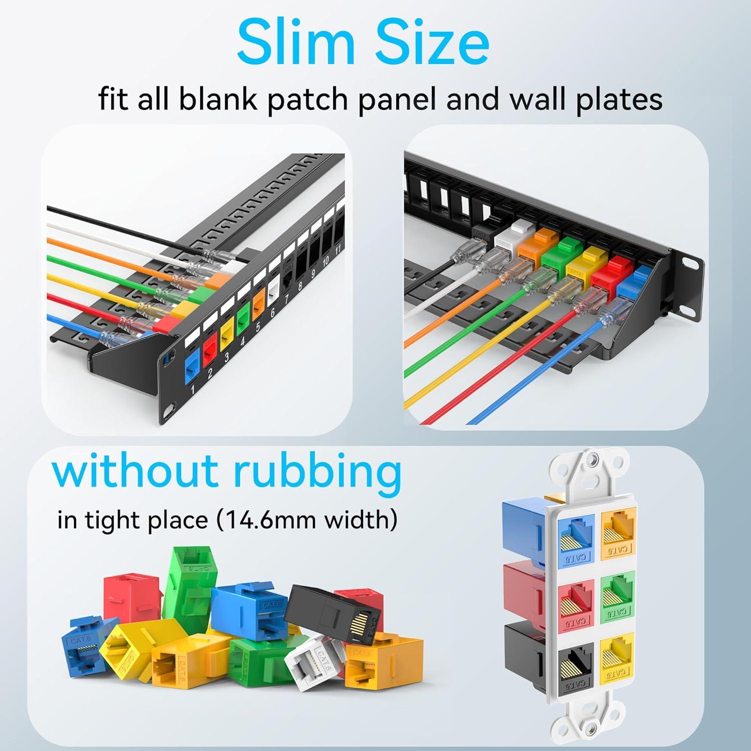 Acoplador Keystone RJ45 Cat6 Hembra a Hembra - 24 Unidades