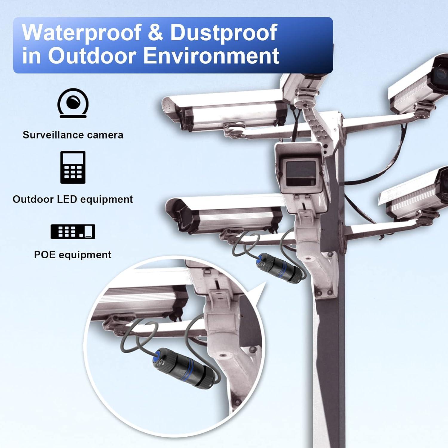 Acoplador RJ45 a Prueba de Agua VCELINK IP68 Cat6 - Paquete de 6