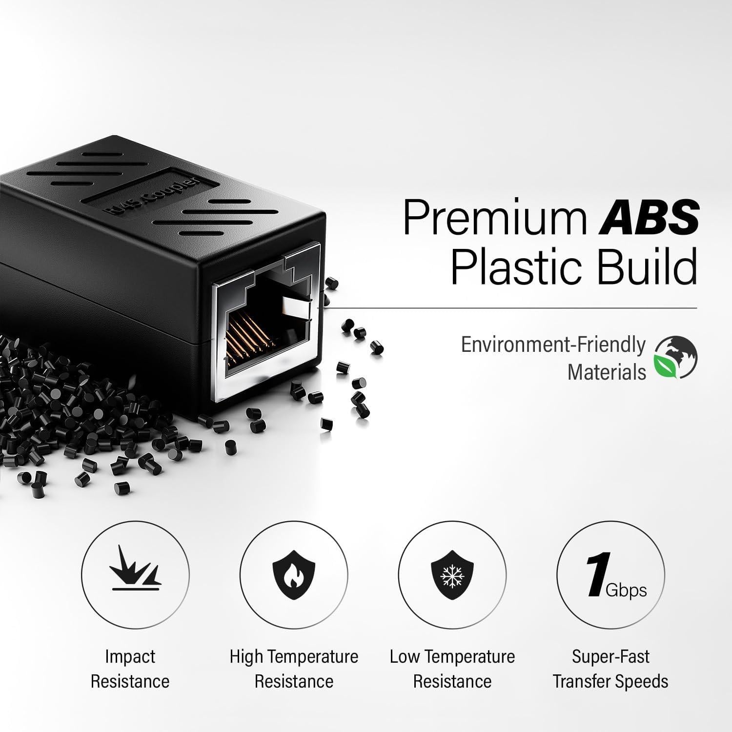 Acopladores RJ45 CABLES MONK CAT6 Paquete de 10 Hembras