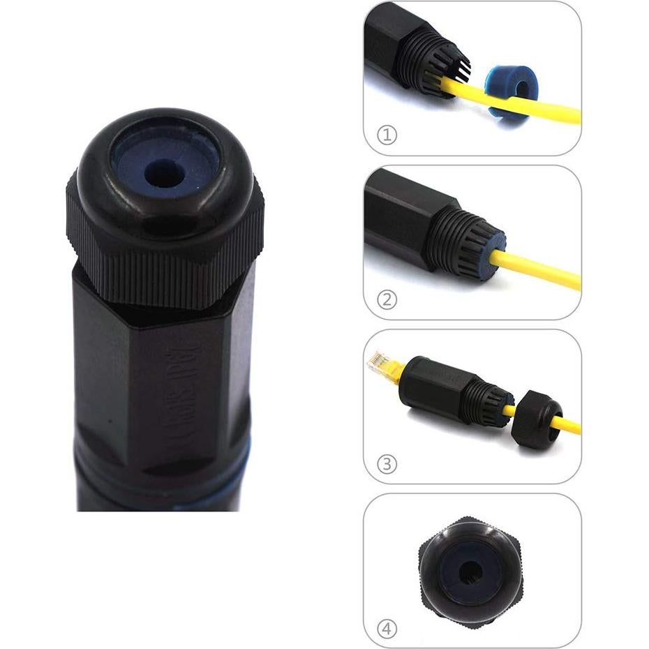 Acoplador RJ45 Impermeable VCE IP68 CAT6 Femenino 2-Pack