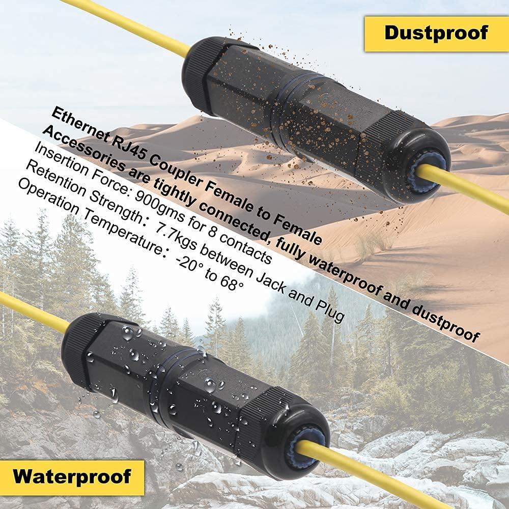 Acoplador RJ45 Impermeable VCE IP68 CAT6 Femenino 2-Pack