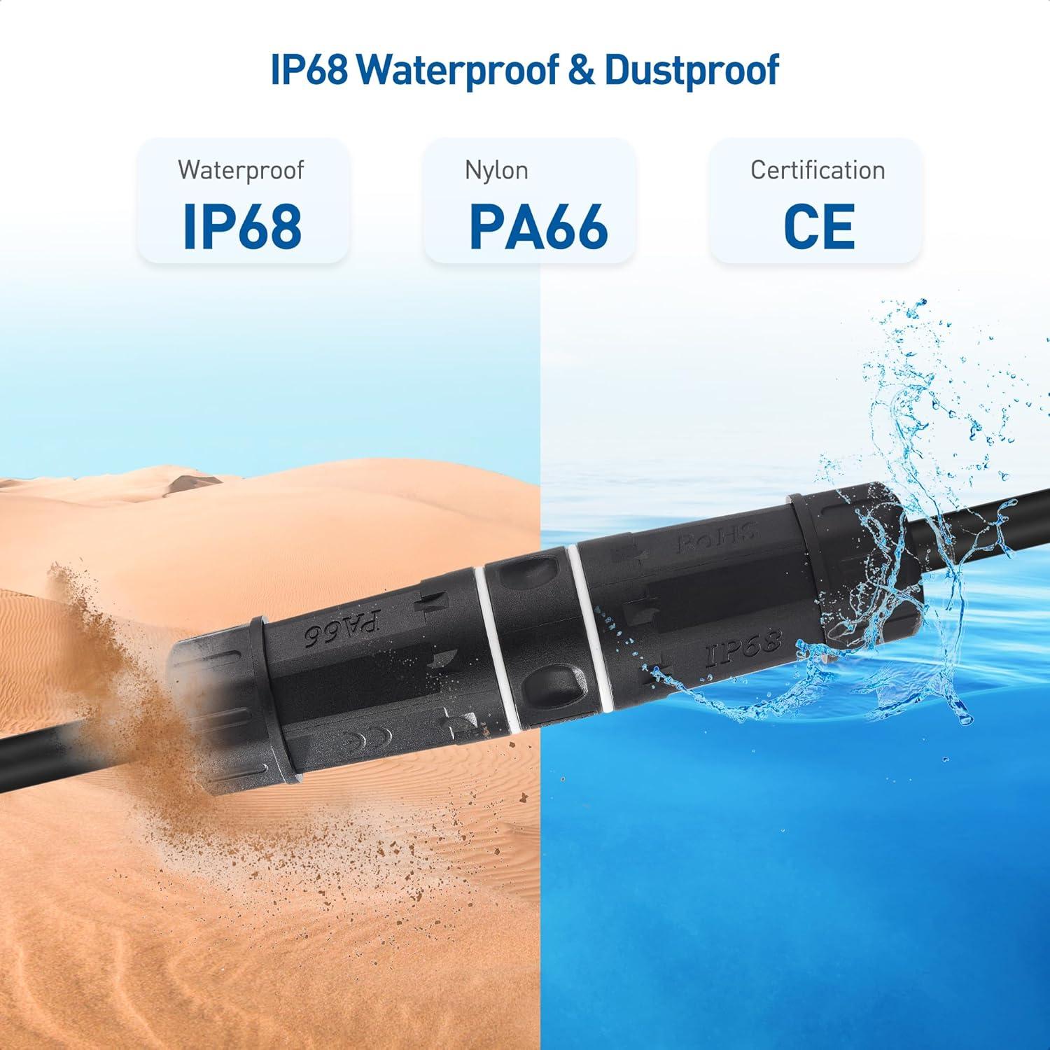 Acoplador Ethernet Impermeable RJ45 Cat6A Cable Matters 3-Pack