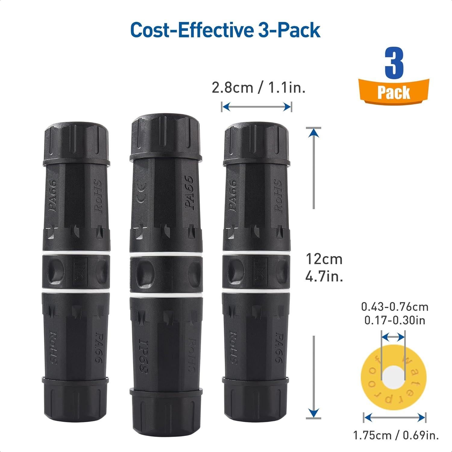 Acoplador Ethernet Impermeable RJ45 Cat6A Cable Matters 3-Pack