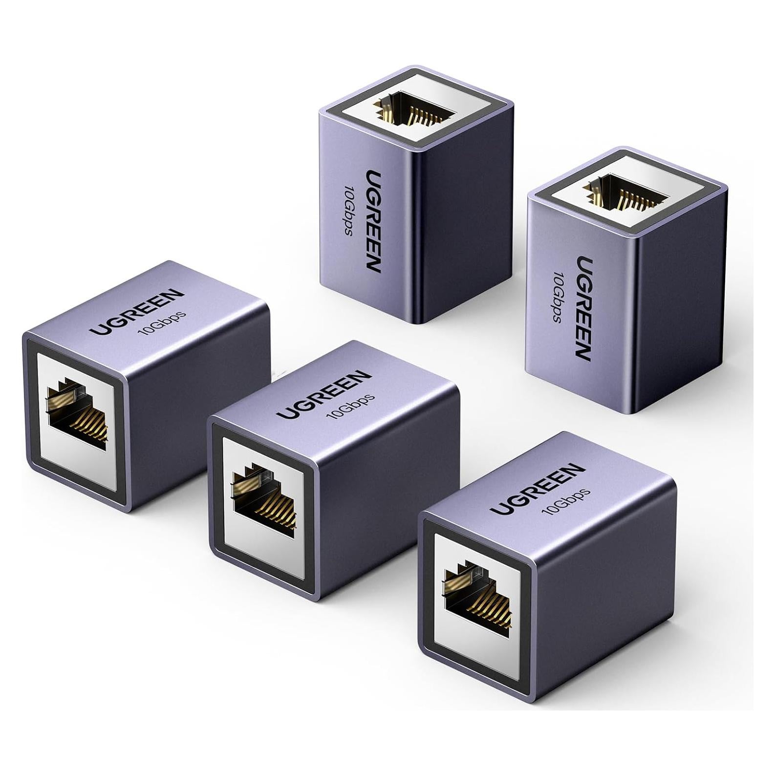 Acoplador RJ45 UGREEN 10Gbps 5 Unidades Extensores Ethernet