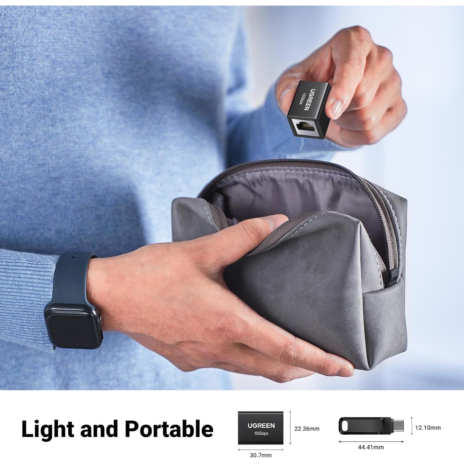 Acoplador RJ45 UGREEN 10Gbps 5 Unidades Extensores Ethernet