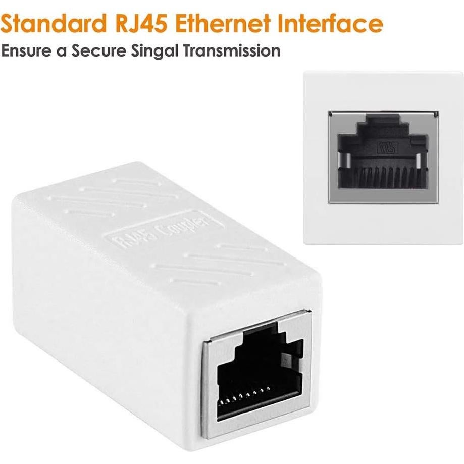 Acoplador RJ45 PLUSPOE Hembra a Hembra 2 Pack Cat6 Cat7