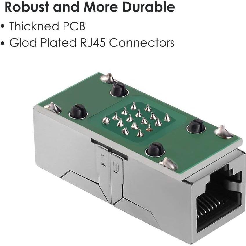 Acoplador RJ45 PLUSPOE Hembra a Hembra 2 Pack Cat6 Cat7