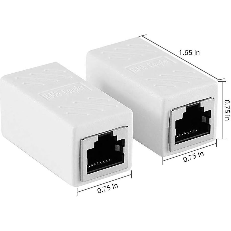 Acoplador RJ45 PLUSPOE Hembra a Hembra 2 Pack Cat6 Cat7