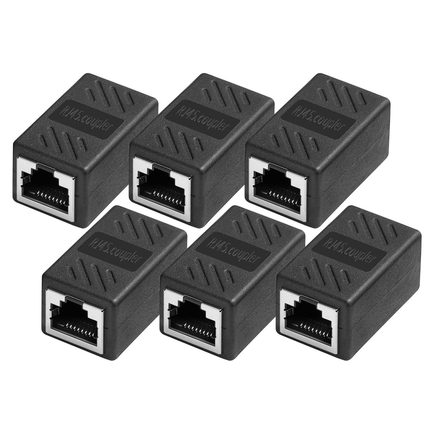 Acoplador Ethernet Hembra a Hembra Menewstart 6 Pack Cat7/Cat6