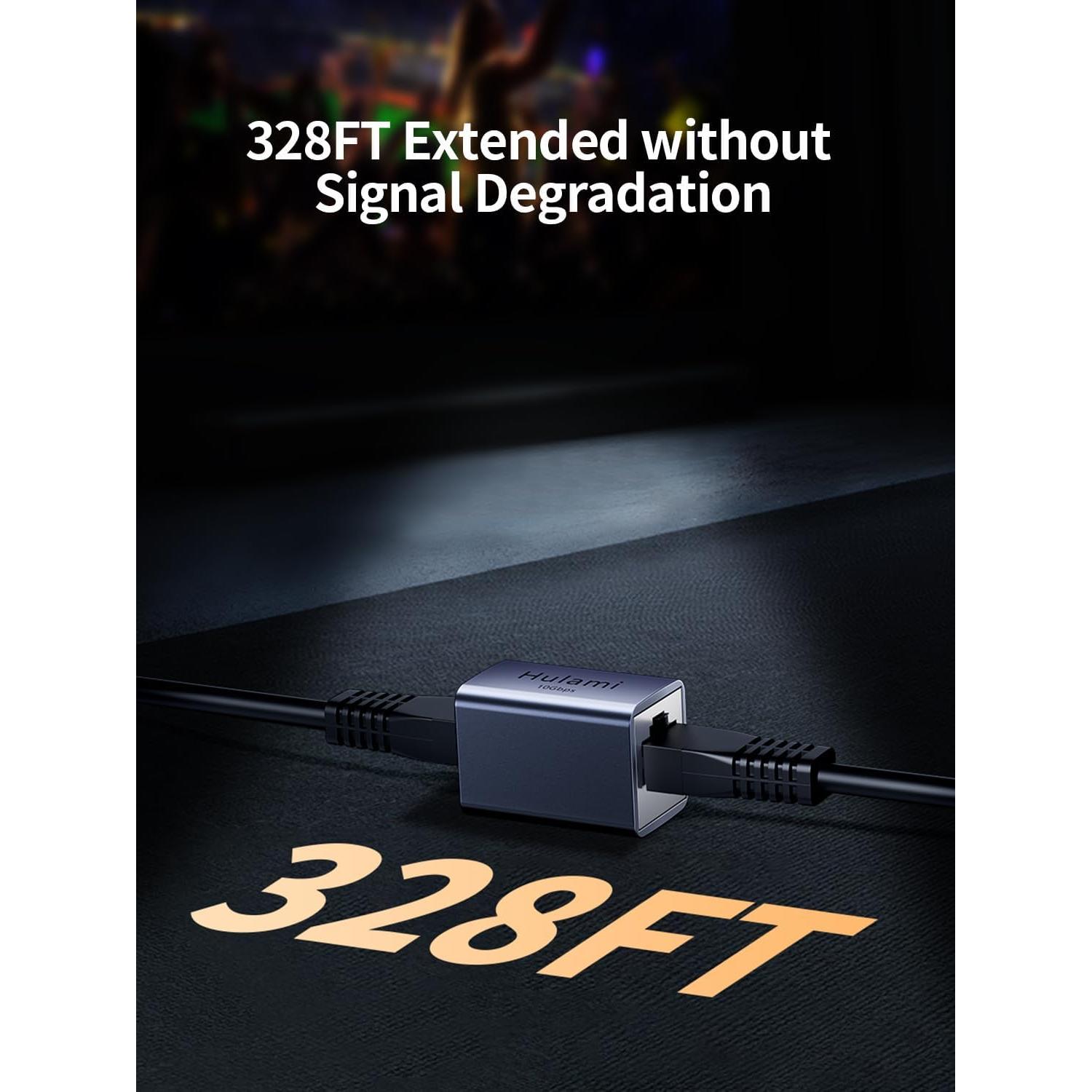 Extensor Ethernet 10Gbps Hulami RJ45 100m Plug & Play