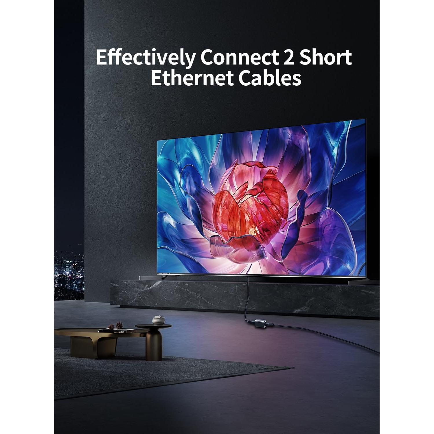 Extensor Ethernet 10Gbps Hulami RJ45 100m Plug & Play