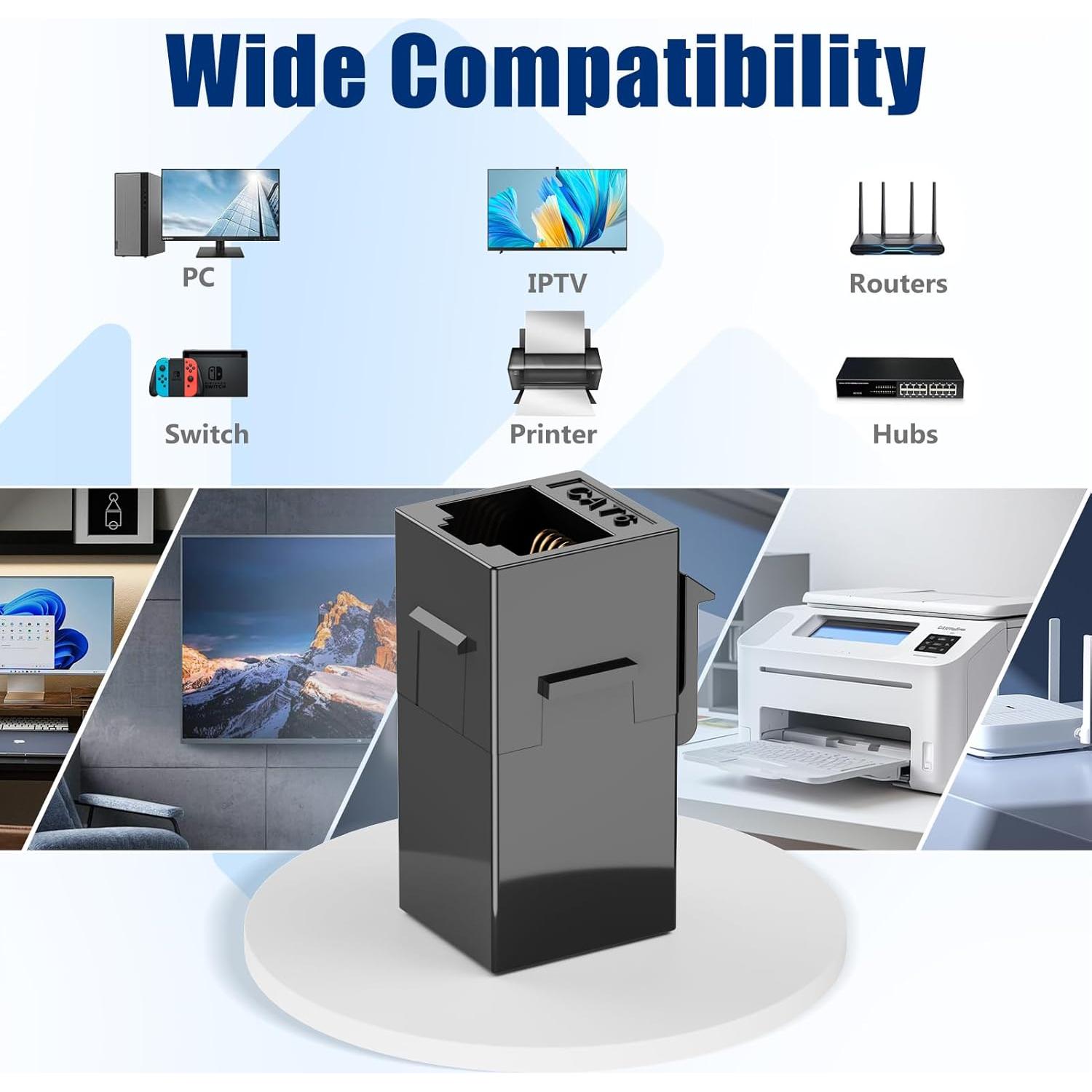 Conector Keystone RJ45 Cat6 Awishwell - Paquete de 5 Unidades