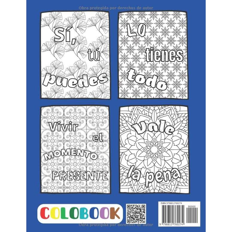 Pensamiento Positivo Libro para Colorear Para Adultos y Niños: Afirmaciones Positivas, Motivación Personal, Citas de Inspiración, Relajación y ... Adolescentes, Niños y Niñas (Spanish Edition)