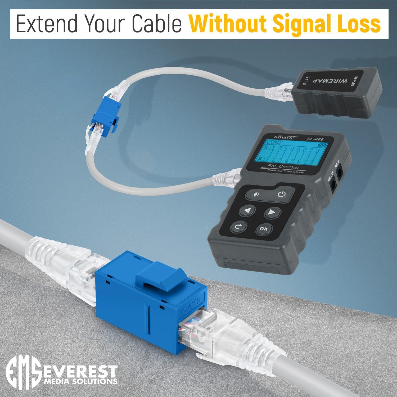 Acoplador Keystone RJ45 Cat6 Everest Azul - Paquete de 24