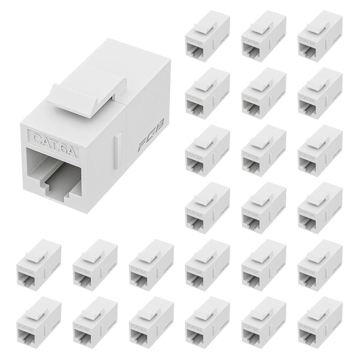 Acoplador Keystone FGB RJ45 Cat6A Femenino a Femenino 25 Unidades