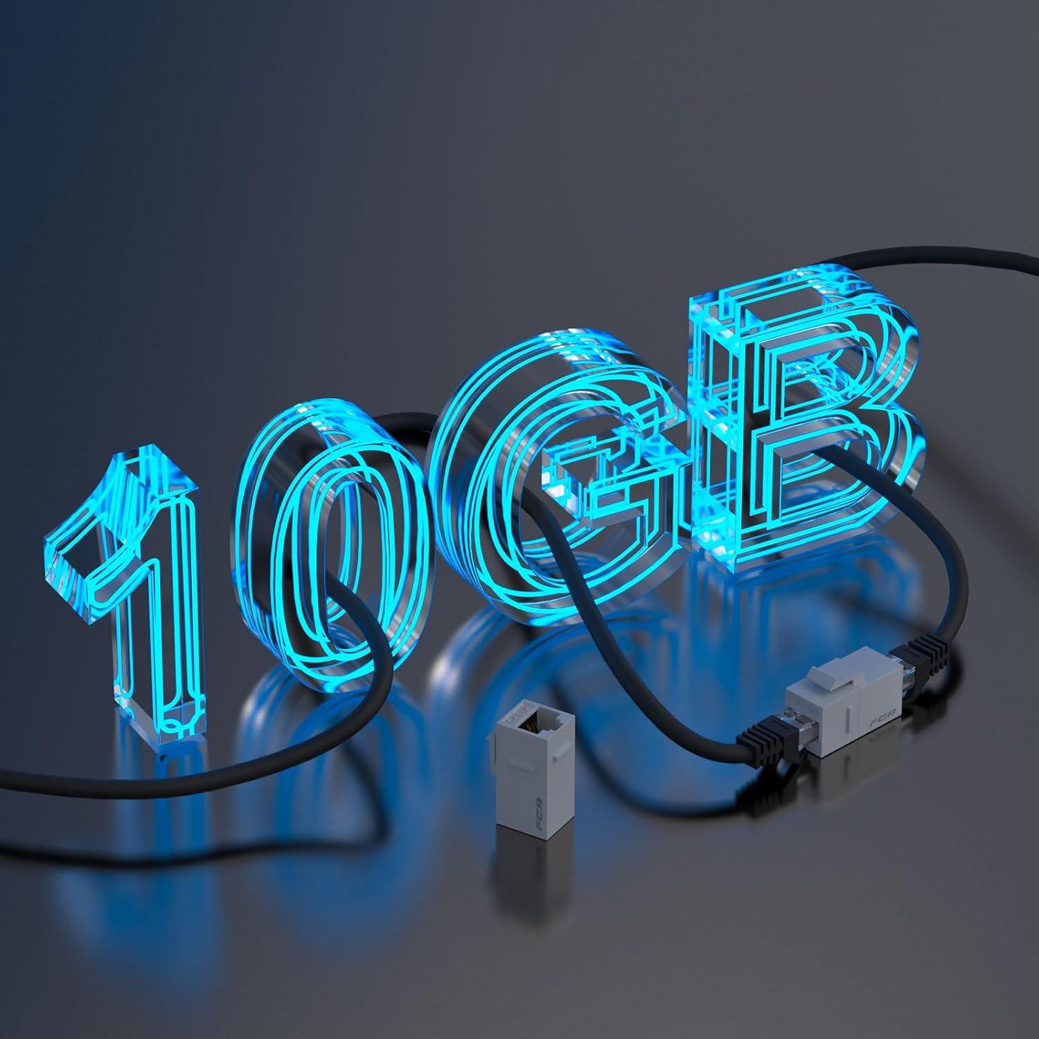 Acoplador Keystone FGB RJ45 Cat6A Femenino a Femenino 25 Unidades