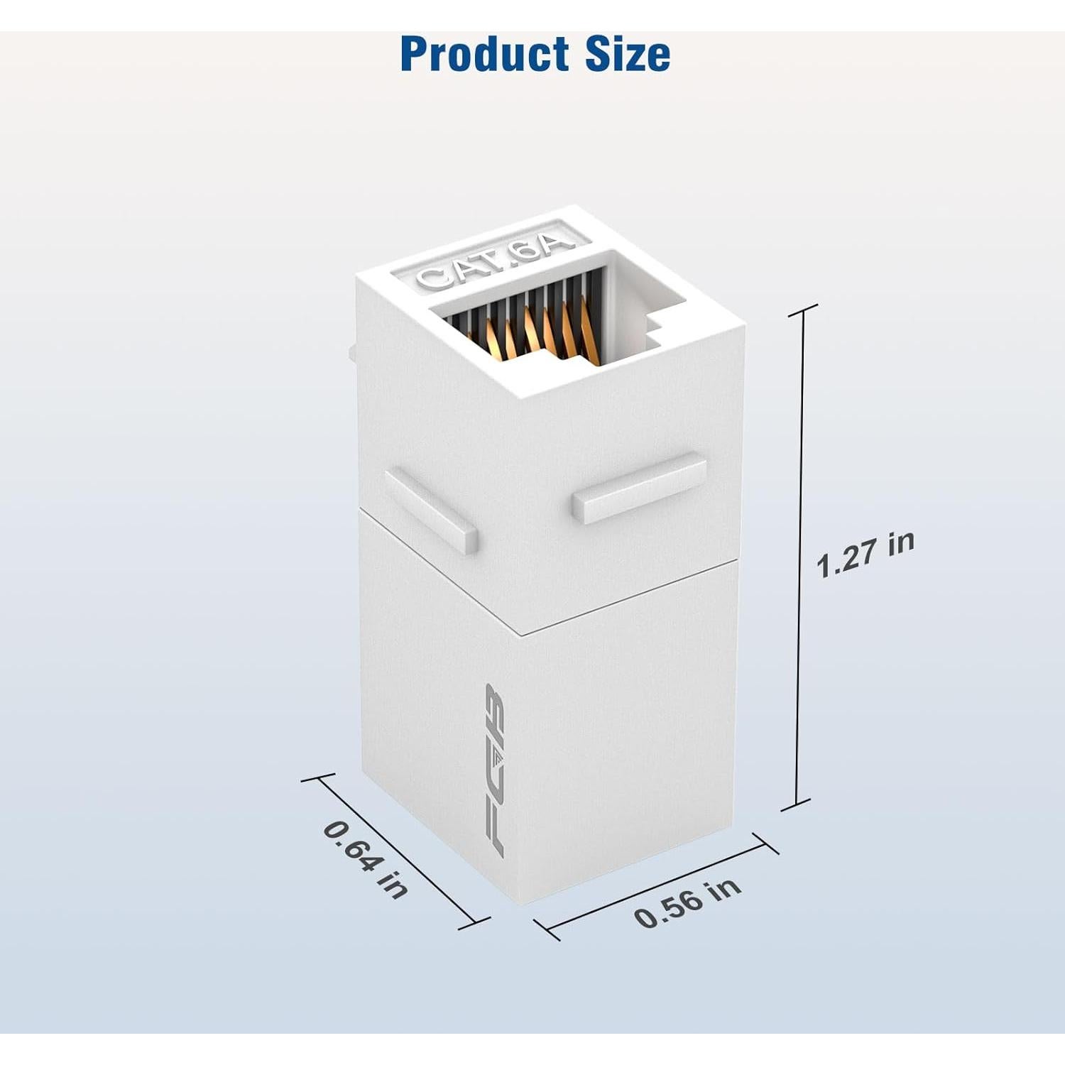 Acoplador Keystone FGB RJ45 Cat6A Femenino a Femenino 25 Unidades