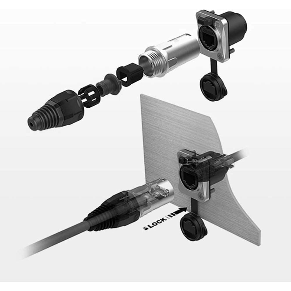 Conector de Panel Montaje RJ45 IP65 ANMBEST Cat6 10 Unidades
