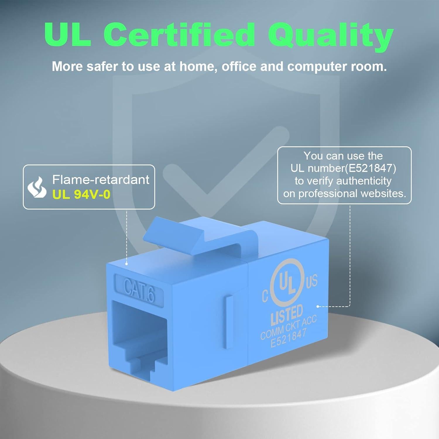 Acoplador Keystone CAT6 VCELINK 10-Pack Hembra Azul