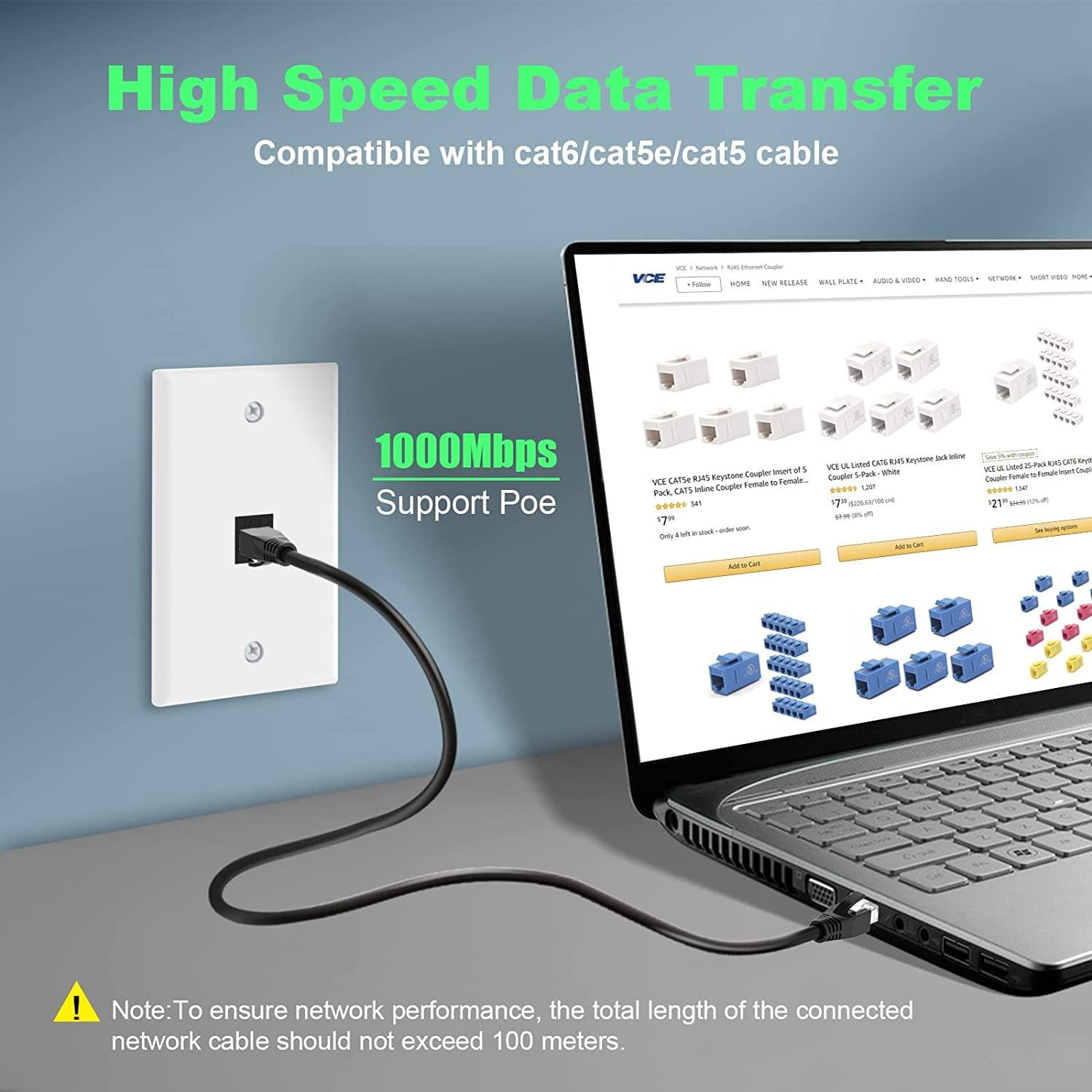 Acoplador Keystone CAT6 VCELINK 10-Pack Hembra Azul