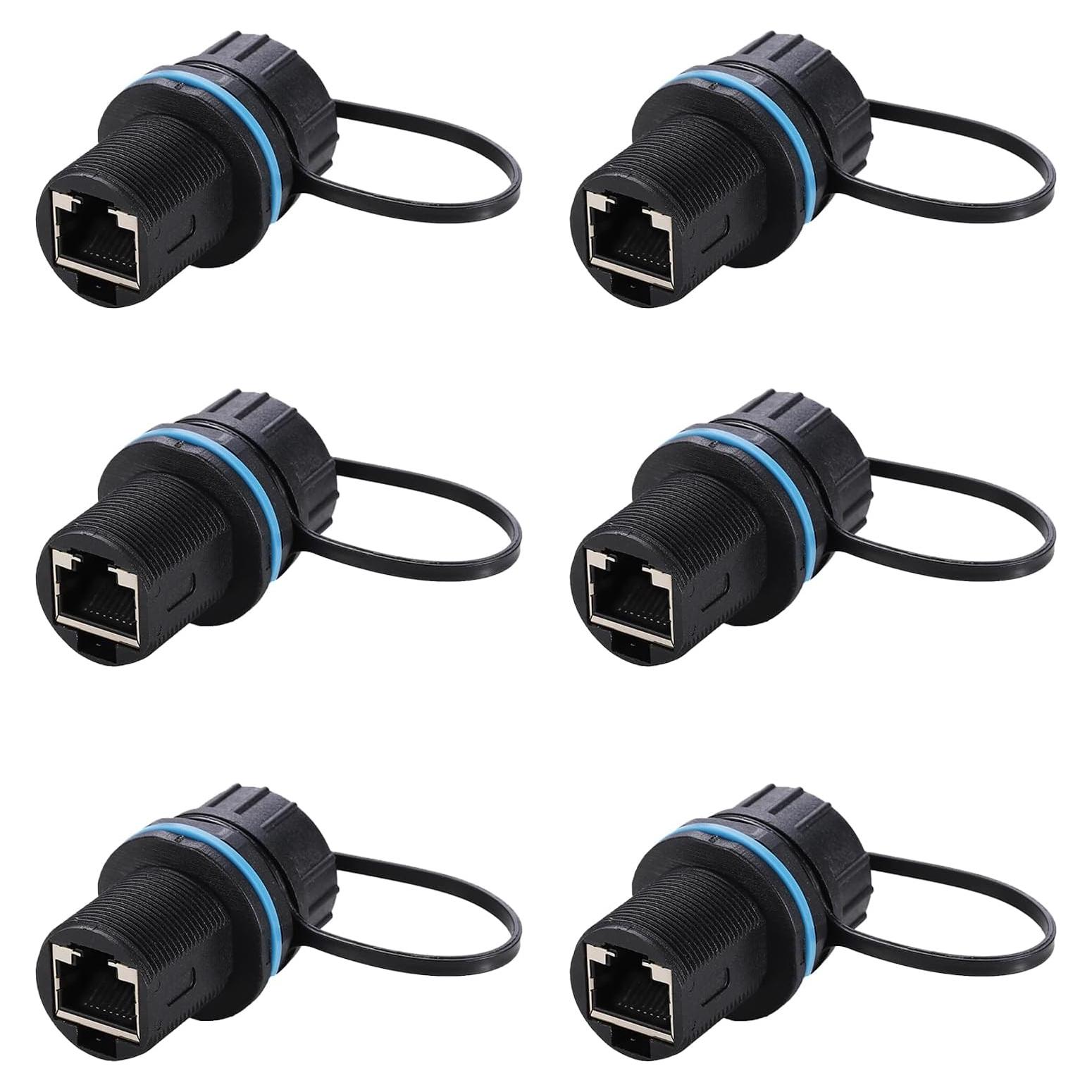 Acoplador Ethernet RJ45 Hembra a Hembra IP67 PENGLIN 6PCS