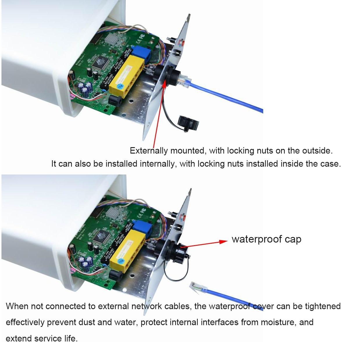 Acoplador Ethernet RJ45 Hembra a Hembra IP67 PENGLIN 6PCS