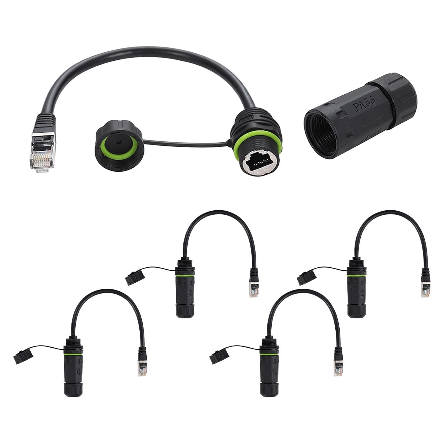 Conector RJ45 Macho a Hembra Impermeable PENGLIN 5PCS Cat6