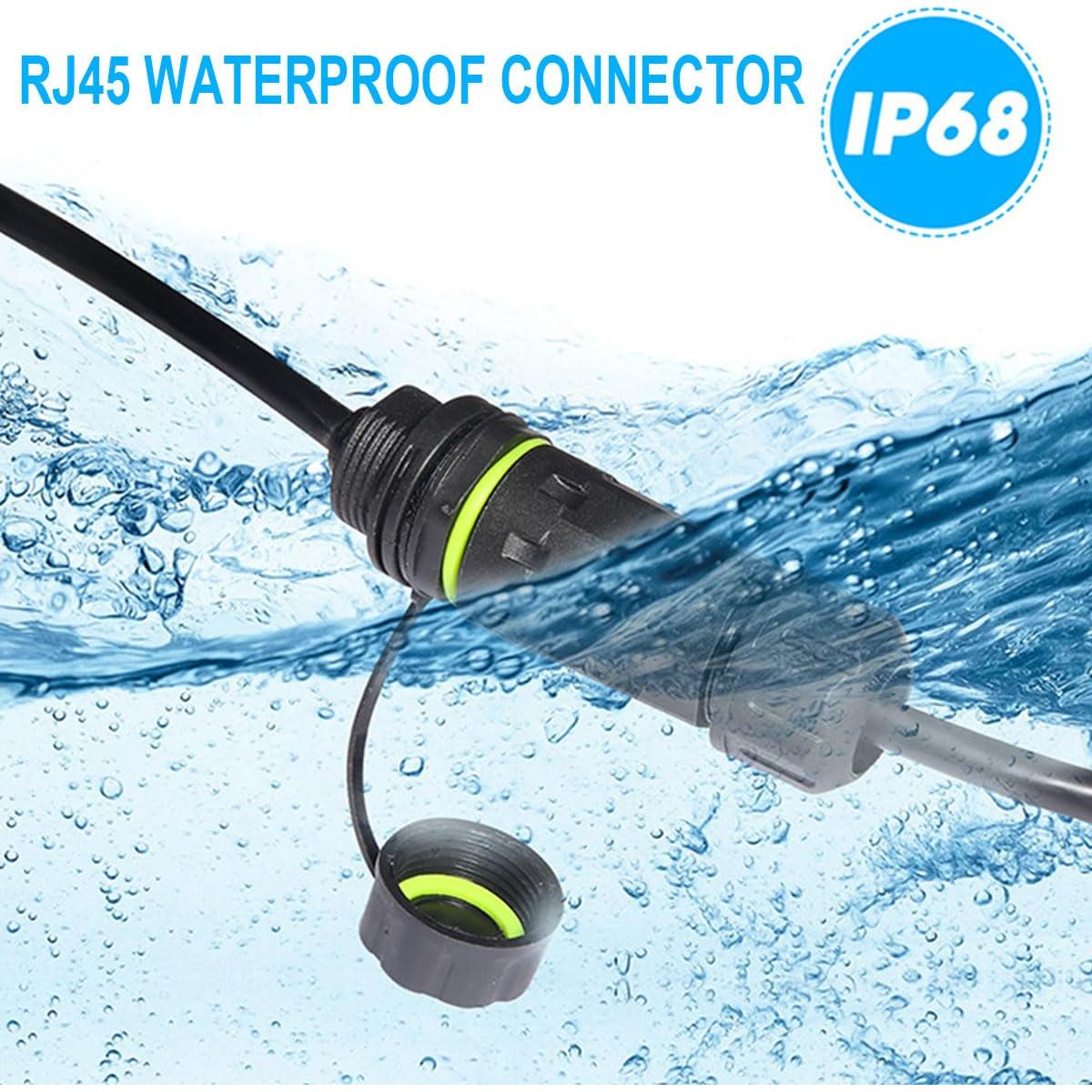 Conector RJ45 Macho a Hembra Impermeable PENGLIN 5PCS Cat6