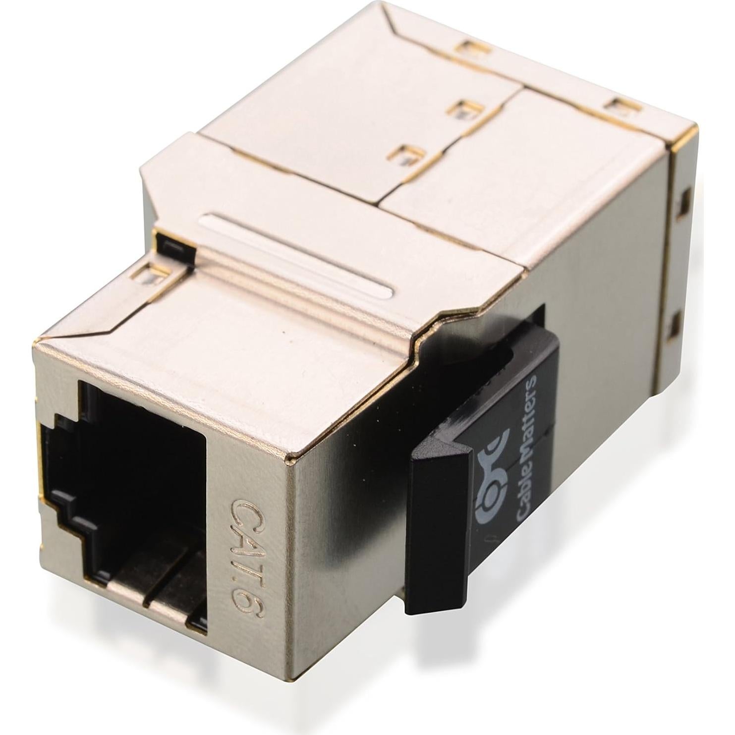 Acopladores Keystone RJ45 Cat 6A Blindados Cable Matters - 5 Unidades