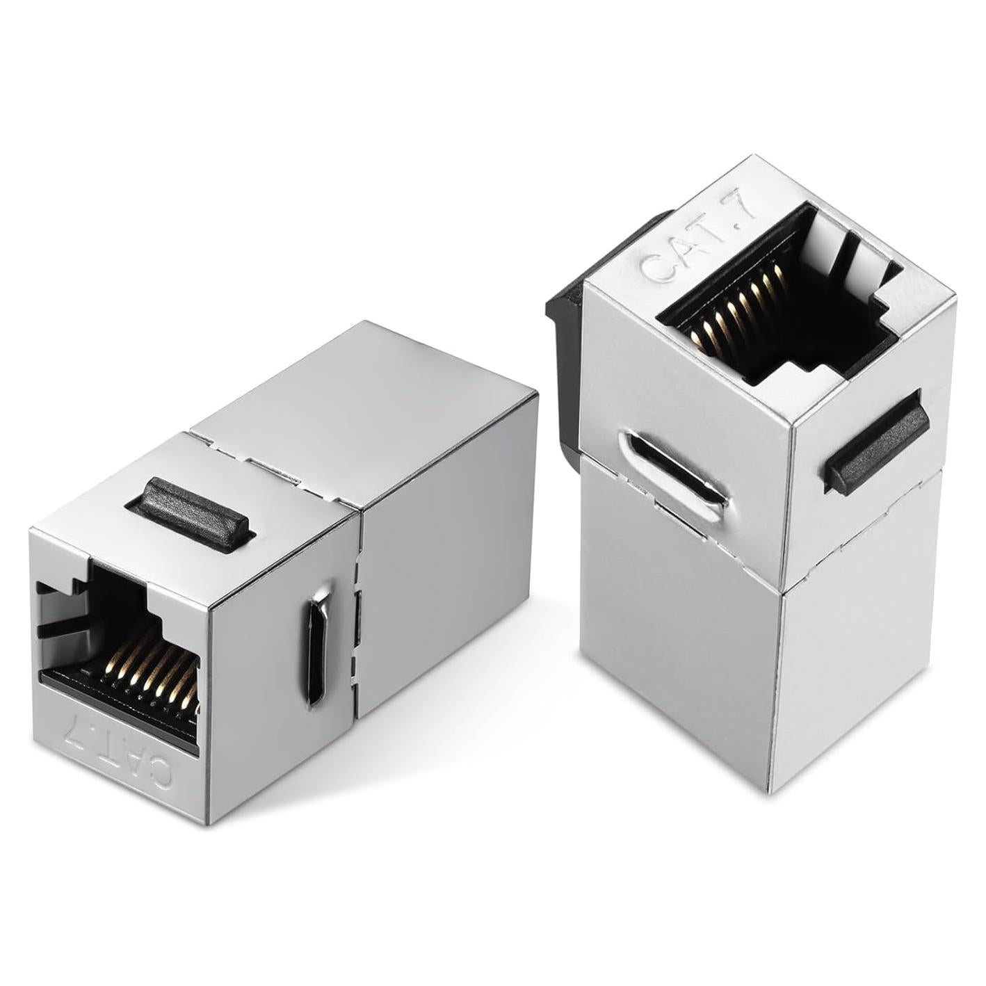 Conector Keystone CAT7 PHIZLI Acoplador RJ45 Femenino 2 Unidades