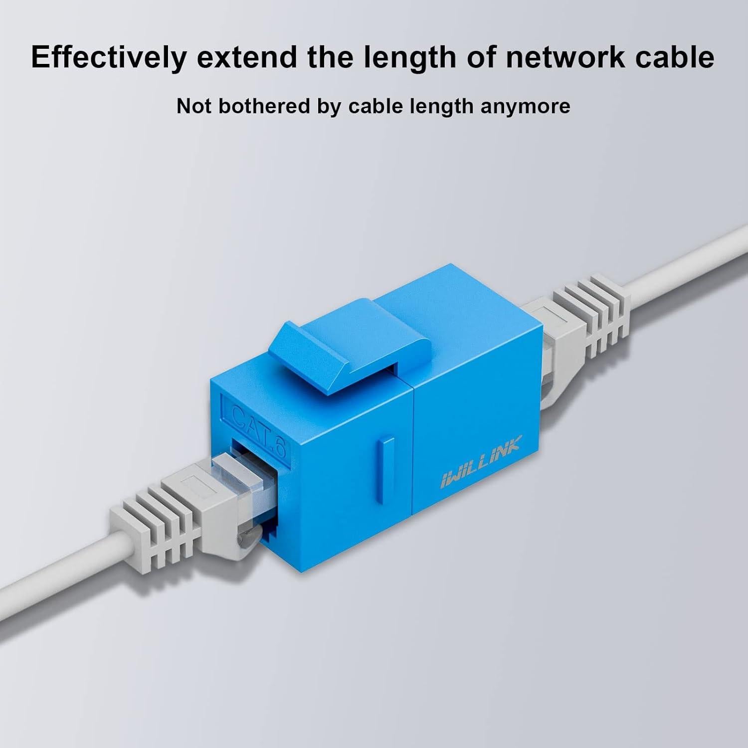 Acoplador Keystone RJ45 Cat6 Iwillink 10-Pack Hembra Azul