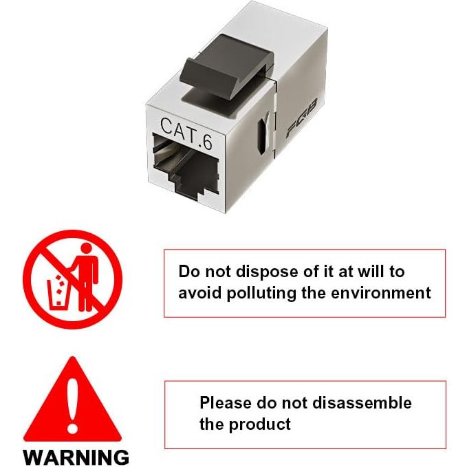 Acoplador Keystone Cat6 Hembra a Hembra FGB 10 Pack Blindado