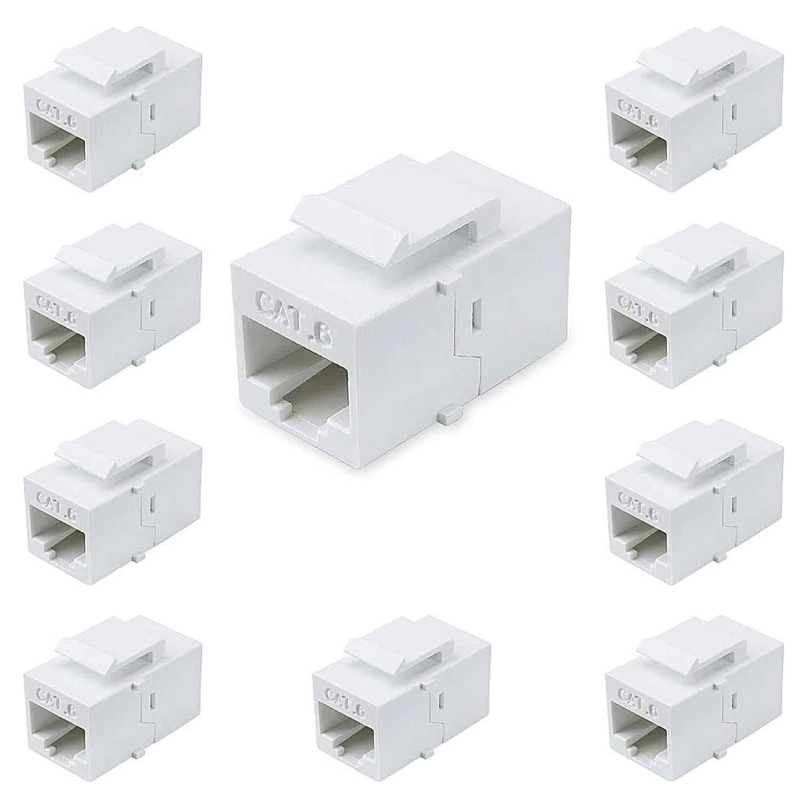 Conectores Keystone RJ45 Hembra a Hembra Cat6 VICTEK - Paquete de 10