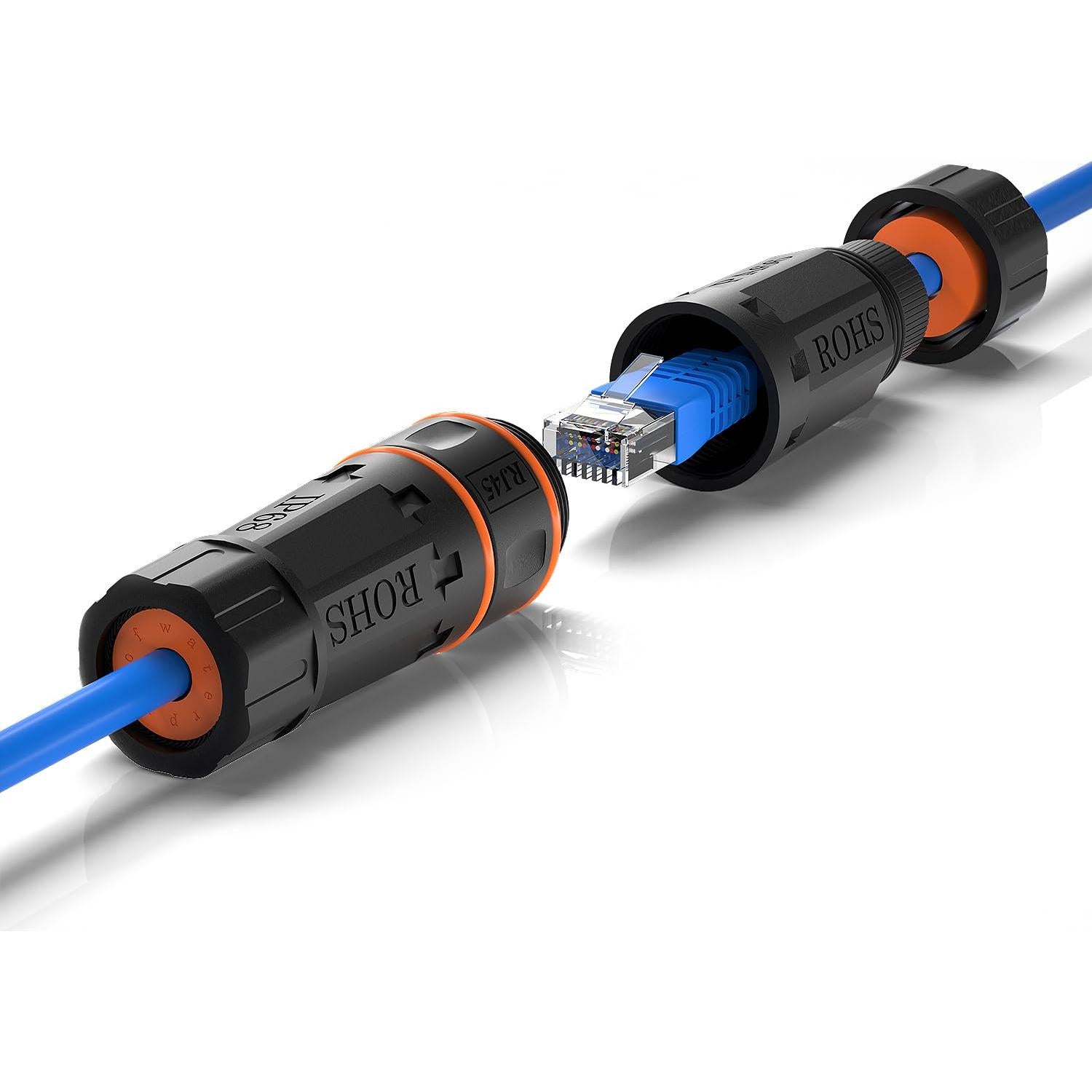 Acoplador RJ45 Dingsun IP68 a Prueba de Agua 2 Paquete