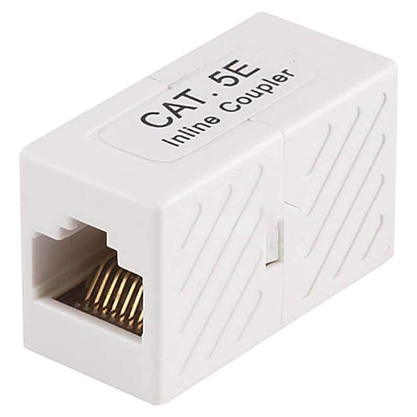 Acoplador Modular RJ45 Cat5e Monoprice Blanco - Macho a Macho